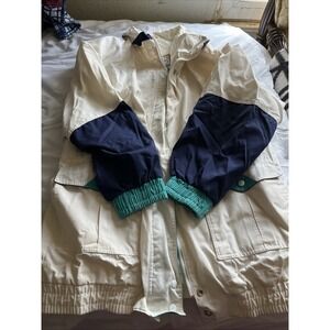 Vintage 90s CURRENT SEEN Womens Jacket‎ Metallic Windbreaker Shoulder Pads M